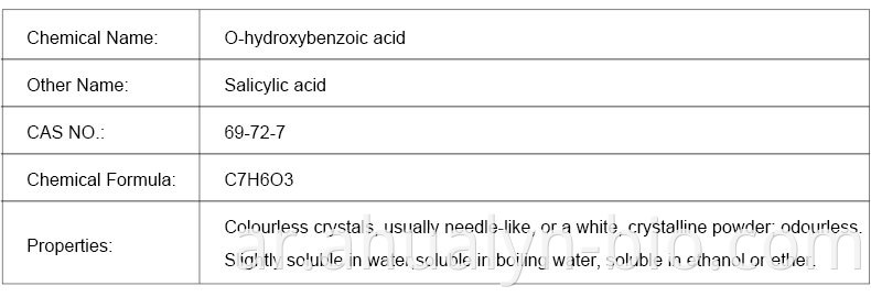 Salicylic acid specifications